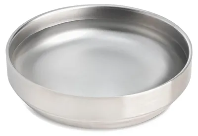 Produktbild von Katzennapf Futternapf Wassernapf - Edelstahl - 15 x 15 cm - Silber - Für Katzen mit Schnurrhaaren