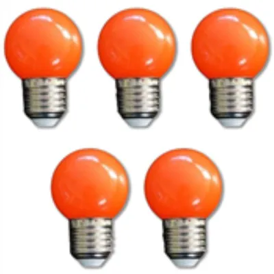Produktbild von 7361 LED Tropfen Lampe 1 Watt rot Sockel E-27 5-er SET