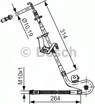 Produktbild von BOSCH 1 987 481 427 Bremsschlauch Vorne Links für CITROËN C5 III Kombi (RW) passend für PEUGEOT 407 SW (6E) 407 (6D)