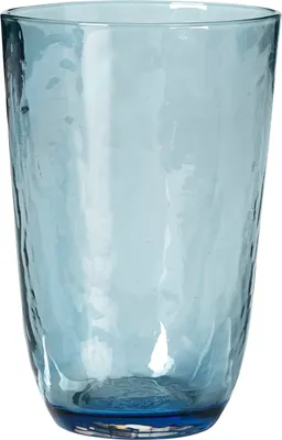 Produktbild von Broste Copenhagen HAMMERED Trinkglas 4tlg. blau 0,5 l