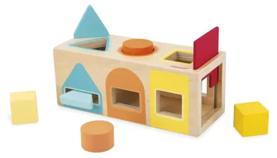 Productafbeelding van Janod Houten vormen sorteerdoos - Leerspeelgoed voor peuters en kleuters