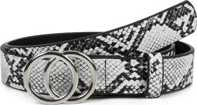 Produktbild von styleBREAKER Damen Gürtel mit Schlangen Muster und Ringschnalle, Hüftgürtel, Taillengürtel 03010094