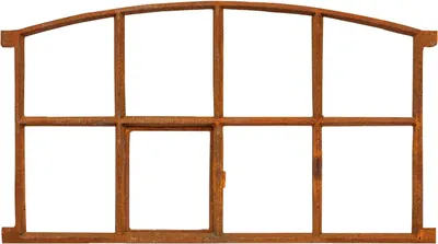 Produktbild von Öffnungsfähiges Rost Stallfenster aus Eisen im Antik-Stil, 74 cm