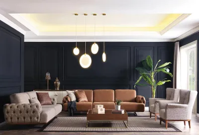 Produktbild von Sofagarnitur 4tlg. Set Couch Sofa Möbel Garnitur Design Chesterfield