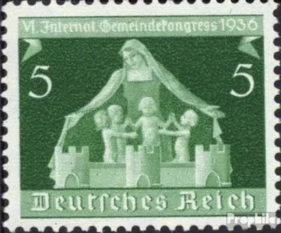 Produktbild von Briefmarken Deutsches Reich 1936 Mi 618 mit Falz 6. Gemeindekongreß