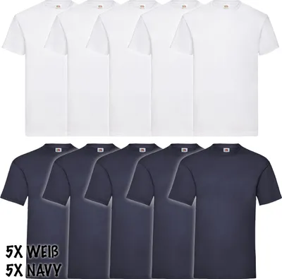 Obrázok produktu pre balenie 10 tričiek Fruit of the Loom Heavy, farba:sada 10 farieb A8, veľkosť:3XL