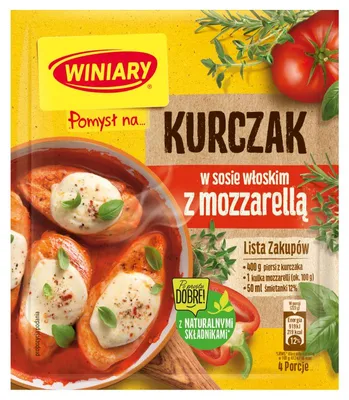 Productafbeelding van Winiary "Idee voor..." Kip in Italiaanse saus met mozzarella, 35 gram