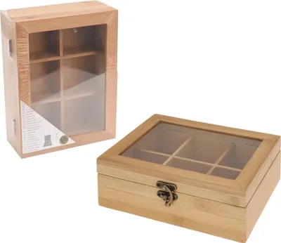 Produktbild von Excellent Houseware Bamboe Theekist 6-vaks