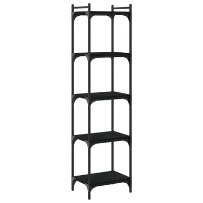Obrázek produktu pro vidaXL Knihovna 5 polic černá 40x30x154 cm materiál na bázi dřeva
