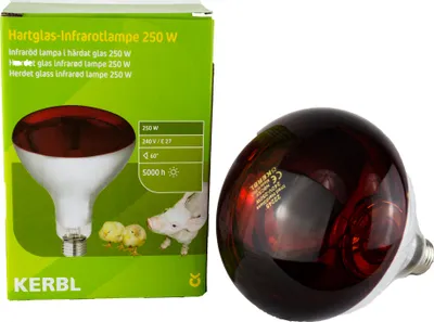 Produktbild von Infrarotlampe aus Hartglas 250 W rot