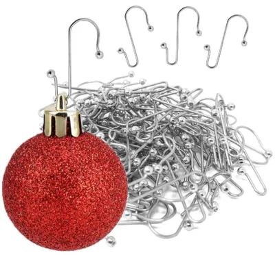 Produktbild von S-Haken Weihnachten - 100er Set - 3,7 cm - Kleine Haken für Christbaumkugeln und Weihnachtsdeko - S-förmige Aufhänger für Weihnachtsbaumschmuck
