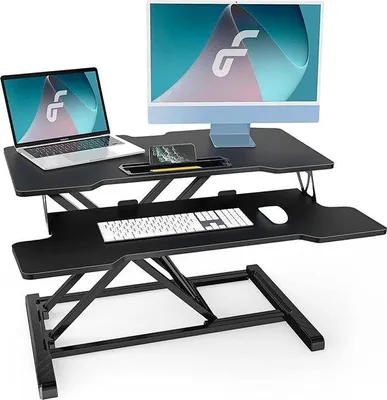 Obrázok produktu pre Kovový stojan na monitor, držiak na dva monitory, výškovo nastaviteľný, čierny