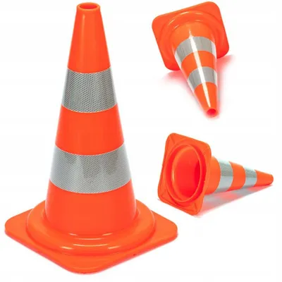Obrázok produktu pre Dopravný stĺpik reflexný mäkký ťažký PVC 50 cm výstražný stĺpik