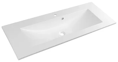 Image de Sapho Yukon - Lavabo 1200x450 mm, avec trop-plein, avec 1 point d'amorçage, blanc YU121
