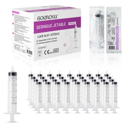 100 Kunststoff-Flüssigkeitsspender, 10 ml, ohne Nadel