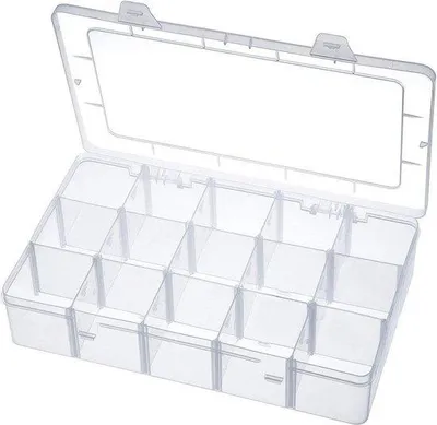 Produktbild von Famanu Aufbewahrungsbox mit 15 Fächern - Verstellbarer Schmuckorganizer für Kunst- und Beautyaccessoires