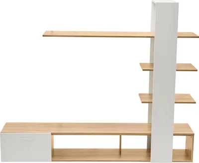 Produktbild von Wohnwand mit TV-Schrank Wohnzimmermöbel-Set TV Wohnwand Set Wohnzimmermöbel-Set 180 x 33,5 x 151,5 cm für Fernseher unter 60 Zoll