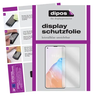 A collage of images showing instructions for applying a screen protector to a phone, along with marketing material for the product.