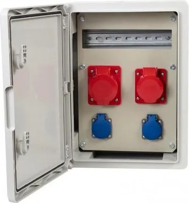 Imagen del producto de Caja de distribución Bauverteiler RB-300 12M, 16A/5P, 32A/5P, 2x230V, IP65