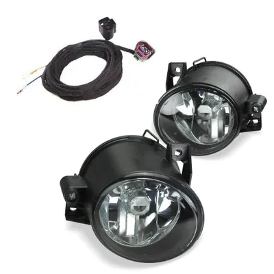 Produktbild von Nebelscheinwerfer Klarglas Klar H3 Birnen + Kabelbaum für VW Polo 9N 2001-2005