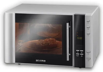 Produktbild von SEVERIN Mikrowelle mit Grill- und Heißluftfunktion 3-in-1 MW 7775  aus Edelstahl, schwarzsilber Mikrowelle Mit Grill Und Heißluftfunktion 3-in1 Mikrowelle Mikrowelle Minibackofen Mikrowellengerät Mikrowelle Mit Backofenfunktion Mikrowelle Mit Doppelgrill