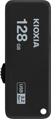 Produktbild von Kioxia TransMemory U365, 128 GB, USB Typ-A, 3.2 Gen 1 (3.1 Gen 1), 150 MB/s, Dia, Schwarz