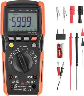 Obrázok produktu pre Digitálny multimeter - TRMS multimeter - 6000 počítaní - Automatická voľba rozsahu - AC/DC napätie a prúd - Odpor, kapacita, teplota - Diódy a spojitosť - LowZ