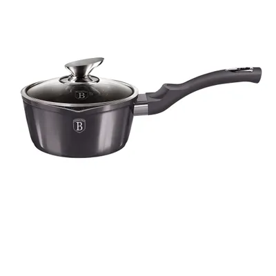 Obrázek produktu pro Mramorovaný hrnec na omáčku s poklicí 16 cm Carbon Pro Berlinger Haus BH 6907