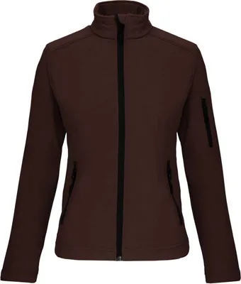Produktbild von Kariban Damen Softshell Jacke Herbst Winter Regen Übergangs Outdoor, Größe:2XL, Farbe:Chocolate