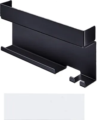 Produktbild von Wandmontierter Haartrocknerhalter, stark belastbar, selbstklebend, einfach zu installieren, Haartrockner-Rack, Aufbewahrungs-Organizer mit Regal