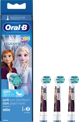 Zdjęcie produktu dla Oral-B, Frozen, Wymienne koncowki do szczoteczki, 3 sztuki (PRODUKT Z NIEMIEC)