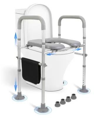Productafbeelding van Solidchoice - Verhoogde Toiletzit voor Senioren met Armsteunen