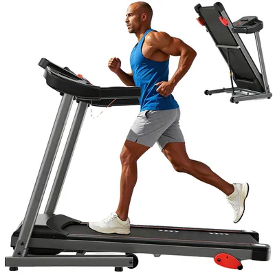 Immagine prodotto di Tapis roulant, 2,5 CV, velocità regolabile da 1 a 12 km/h, inclinazione regolabile, pieghevole, peso massimo 120 kg