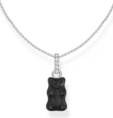 Zdjęcie produktu dla Thomas Sabo – KE2209-052-11-L45V – naszyjnik – srebro próby 925 – damski – czarny złoty miś – 40+5 cm