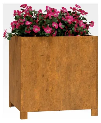 Produktbild von Blumentopf aus rostigem Cortenstahl 50x50x50 cm für Balkon und Garten