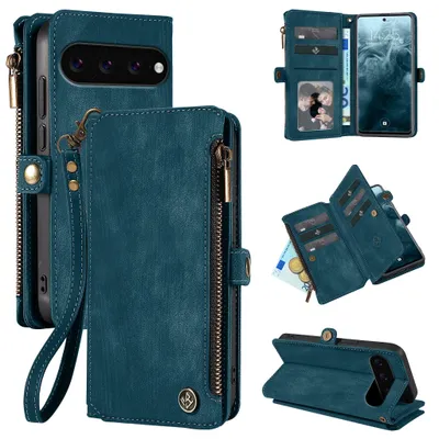 Produktbild von Handy Hülle für Google Pixel 11 / 11 Pro Geldbeutel Geldbörse RFID Schutz Klapphülle Cover Schutzhülle Wallet Farbe: Petrol