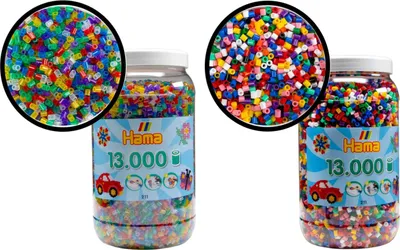 Produktbild von HAMA 26000 Bügelperlen Midi Glitter und Vollton Farben Mix Vorratsdose