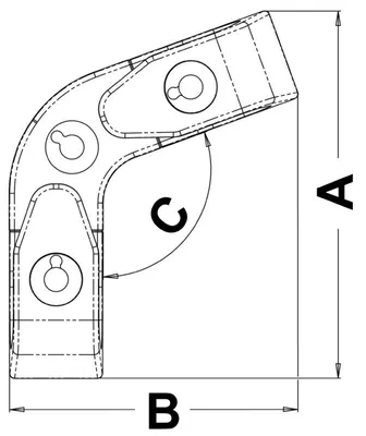 Produktbild von Winkelbeschlag mit Rollen 100° - Osculati 40.209.10