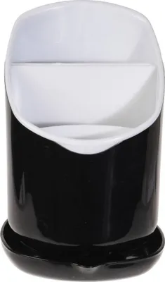 Immagine prodotto di Portaposate Excellent Houseware con vassoio, plastica, 12x11 cm, nero