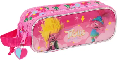 Produktbild von Zweifaches Mehrzweck-Etui Trolls Rosa 21 x 8 x 6 cm