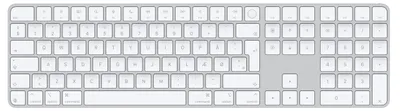 Obrázok produktu pre Apple Magic, Plná veľkosť (100 %), Káblový a bezdrôtový, USB + Bluetooth, QWERTY, Biela