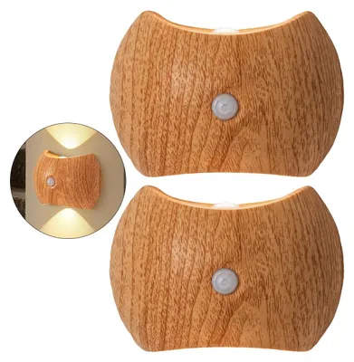 Produktbild von LED Wandleuchte Innen 2er Set mit Bewegungsmelder, Wiederaufladbar Wandlampe, Kabellos Magnetisch, Dimmbar 3 Farbtemperaturen für Flur Schlafzimmer