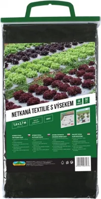 Image de Tissu non tissé avec découpe pour salades noir 1,6x2,7m