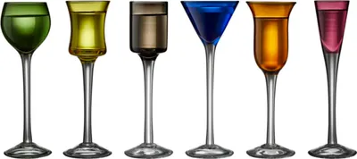 Produktbild von Lyngby Likörglas farbig 2,5 cl bis 4 cl 6er Set