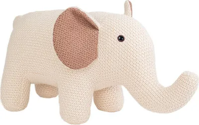 Obrázek produktu pro Plyšová hračka Háčkovaná AMIGURUMIS MINI bílý slon 48 x 23 x 22 cm