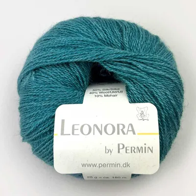 Zdjęcie produktu dla Leonora by Permin – elegancka przędza z jedwabiu, wełny i moheru (27 petrol)