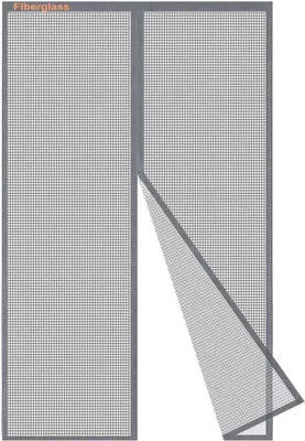 Immagine prodotto di Zanzariera magnetica 85 x 210 cm - Grigio, robusta rete anti-zanzare per porte e finestre