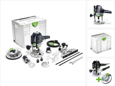 Immagine prodotto di Festool OF 1400 EBQ-PLUS router 1400W corsa 70mm ( 574398 ) + accessori + Box-OF-S 8/10x HW box frese 10 pz. + Systainer