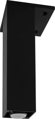 Produktbild von Dekorfuß 40x40 mm, Länge 160 mm, verstellbar, Aluminium schwarz