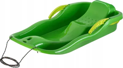 Obrázek produktu pro Sáňky - plastové sáňky - s brzdami - s opěrkou zad - velké - červené